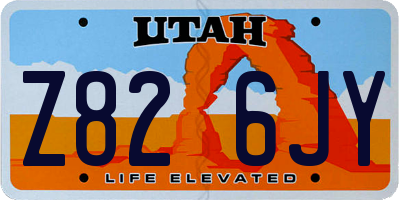 UT license plate Z826JY