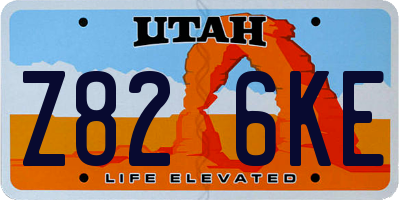 UT license plate Z826KE