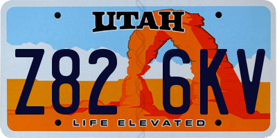 UT license plate Z826KV