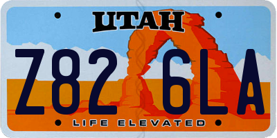 UT license plate Z826LA