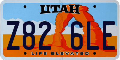 UT license plate Z826LE