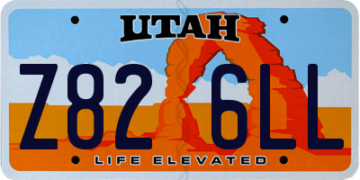 UT license plate Z826LL