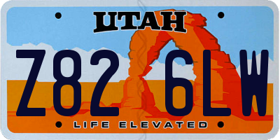 UT license plate Z826LW