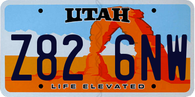 UT license plate Z826NW