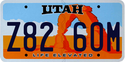 UT license plate Z826OM