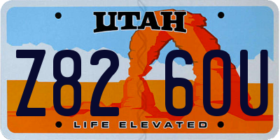 UT license plate Z826OU