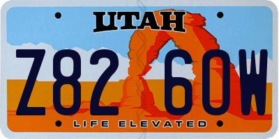 UT license plate Z826OW