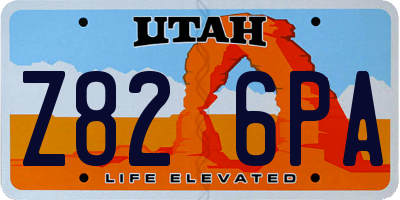 UT license plate Z826PA