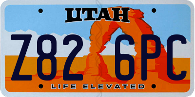 UT license plate Z826PC