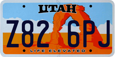 UT license plate Z826PJ