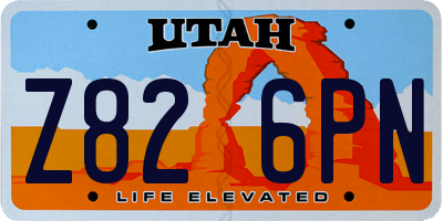 UT license plate Z826PN