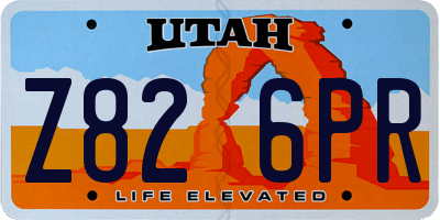 UT license plate Z826PR