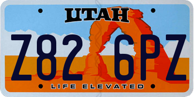 UT license plate Z826PZ