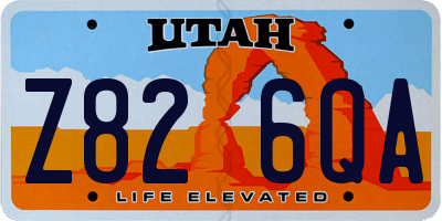UT license plate Z826QA