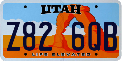 UT license plate Z826QB