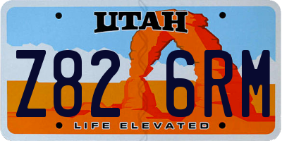 UT license plate Z826RM