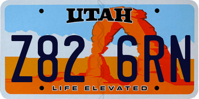 UT license plate Z826RN
