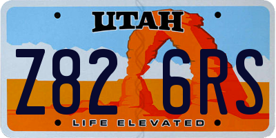 UT license plate Z826RS