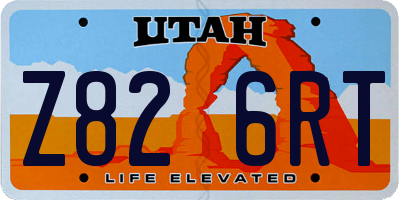 UT license plate Z826RT