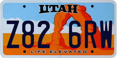 UT license plate Z826RW