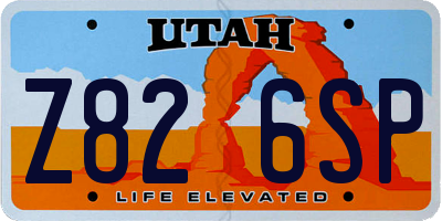 UT license plate Z826SP