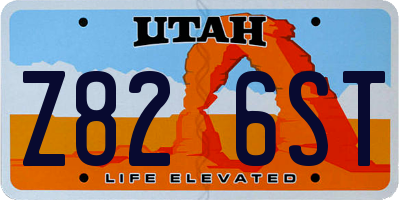 UT license plate Z826ST