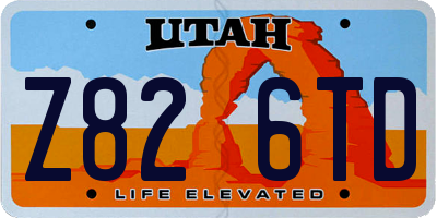 UT license plate Z826TD