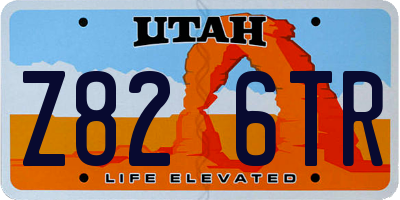 UT license plate Z826TR