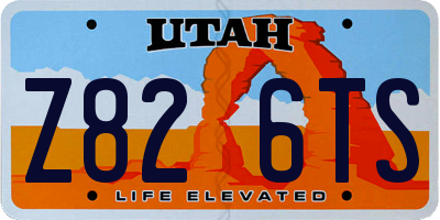 UT license plate Z826TS