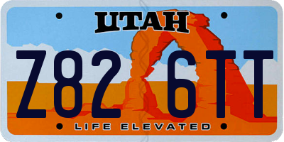 UT license plate Z826TT