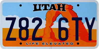 UT license plate Z826TY