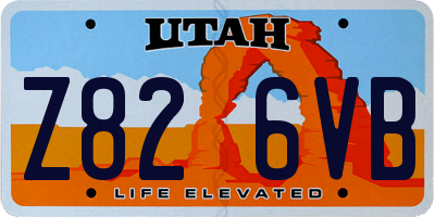 UT license plate Z826VB