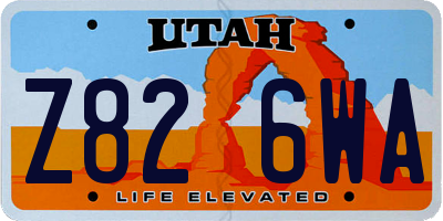 UT license plate Z826WA