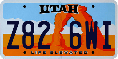 UT license plate Z826WI