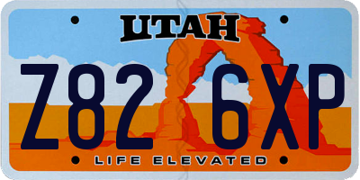 UT license plate Z826XP