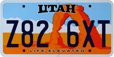 UT license plate Z826XT