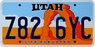 UT license plate Z826YC