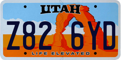 UT license plate Z826YD
