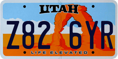 UT license plate Z826YR