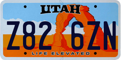 UT license plate Z826ZN