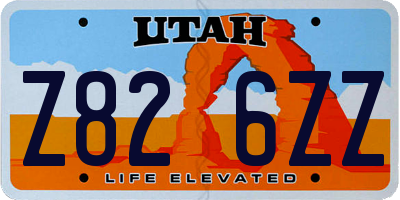 UT license plate Z826ZZ