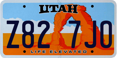 UT license plate Z827JO