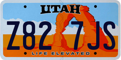 UT license plate Z827JS