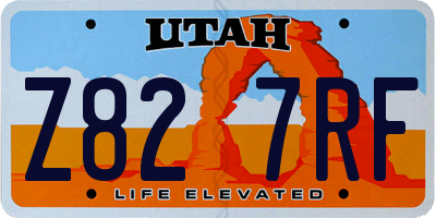 UT license plate Z827RF