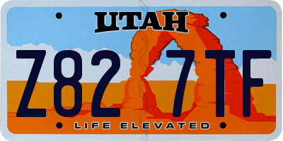 UT license plate Z827TF