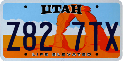 UT license plate Z827TX