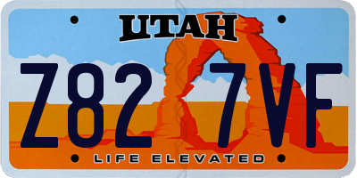 UT license plate Z827VF