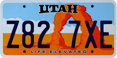 UT license plate Z827XE