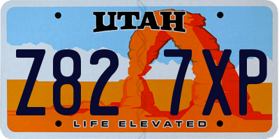 UT license plate Z827XP