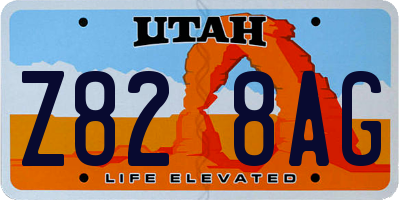 UT license plate Z828AG